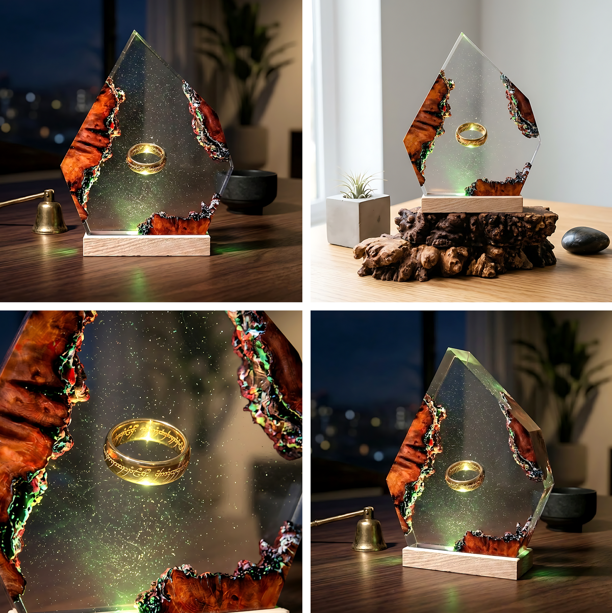 The One Ring Resin Lamp – Lord of the Rings Ring of Power Epoxy Diorama Night Light