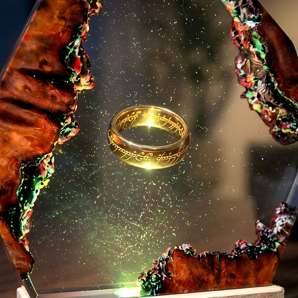 The One Ring Resin Lamp – Lord of the Rings Ring of Power Epoxy Diorama Night Light