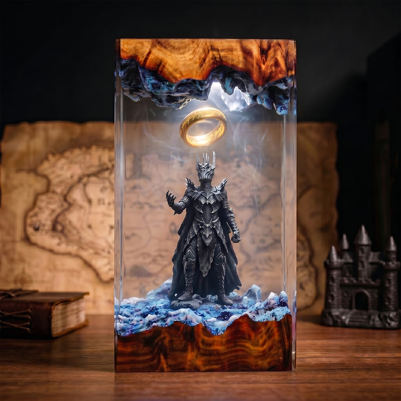 Sauron One Ring Resin Lamp – Lord of the Rings Dark Lord Epoxy Diorama Night Light